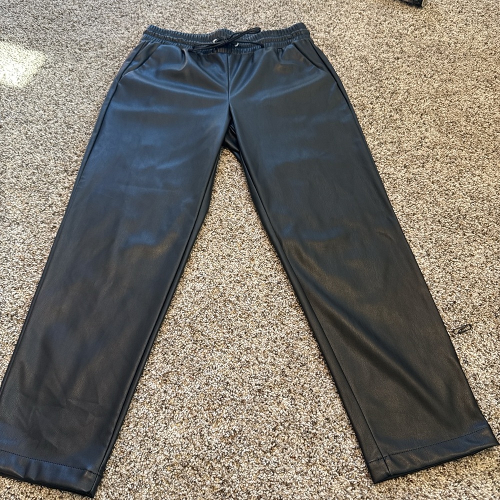 LOFT women’s leather ankle pants. NWT.